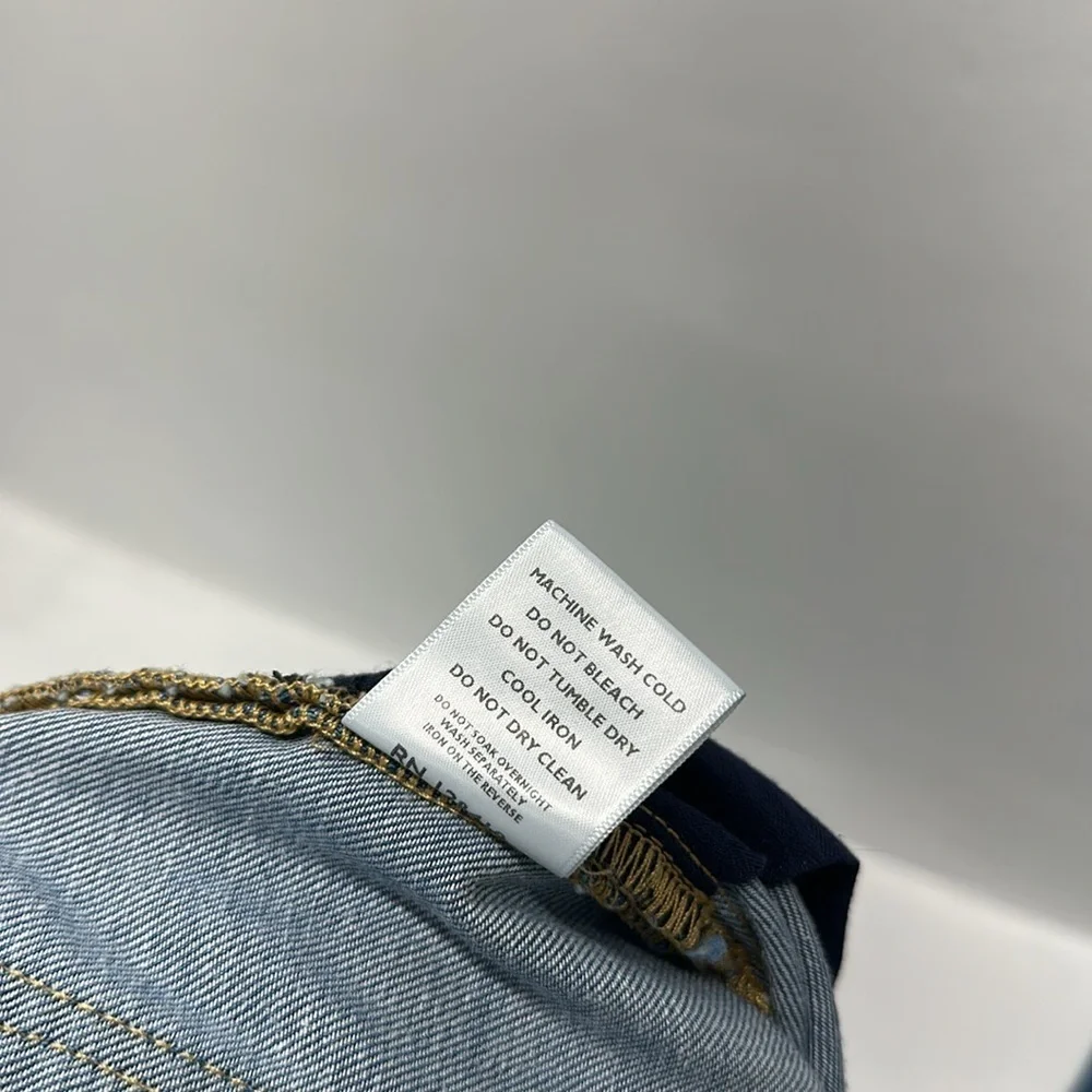 Ann Mashburn Jeans Straight Leg 5 Pocket Denim Pants Cotton Stretch Blue Size 27